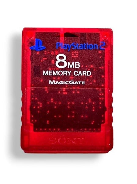 SONY PS2 Memory Card TRANSLUCENT RED Carousel 1