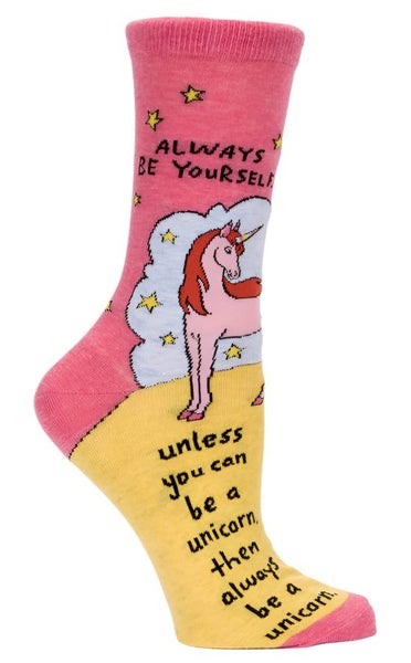 Always be a Unicorn Crew Socks Carousel 1
