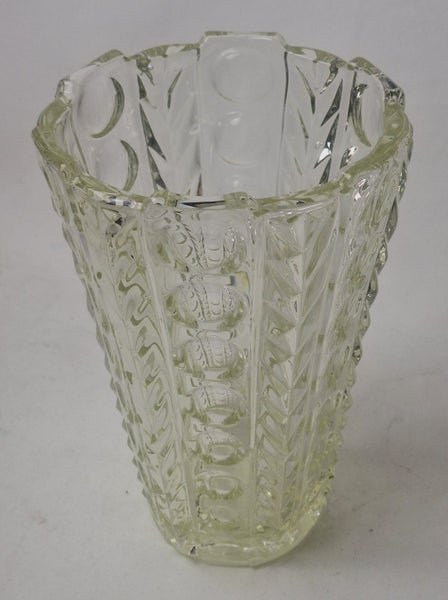 +++ VINTAGE HEAVY GLASS VASE +++ Carousel 1