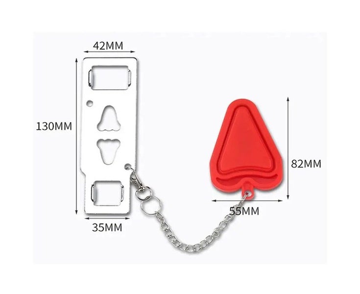 Portable Door Lock Security Safety Travel Hotel Home Safe Lock-Red Carousel 8