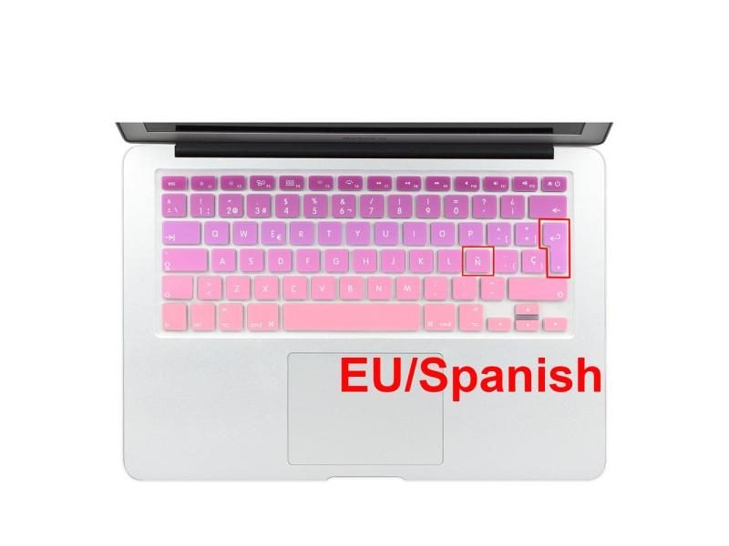 Russian Ukraine French Spanish EU UK Soft Silicone Keyboard Cover For Macbook Carousel 1