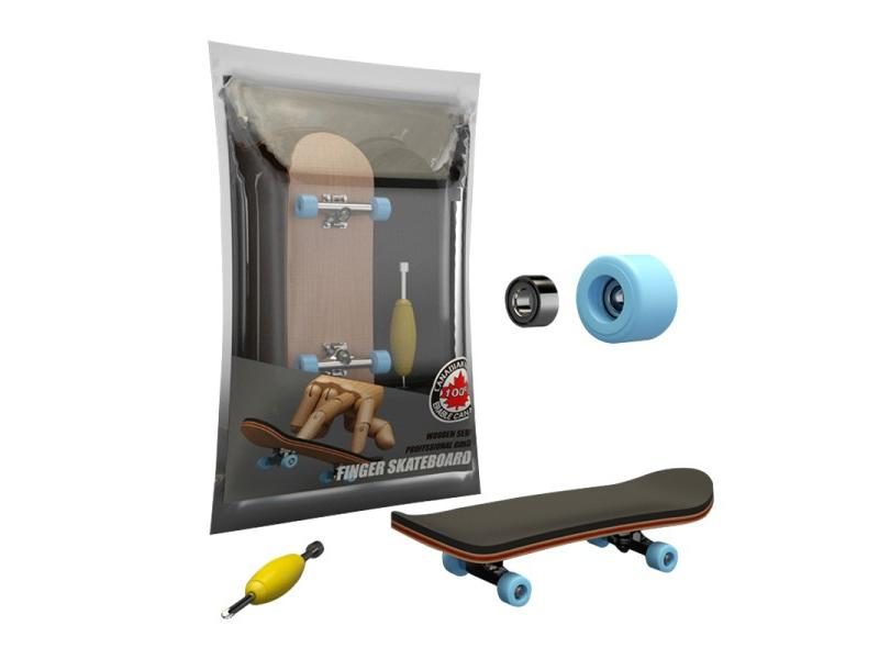 Finger SkateBoard With Bearings Wooden Fingerboard Toy Set For Children's Carousel 1
