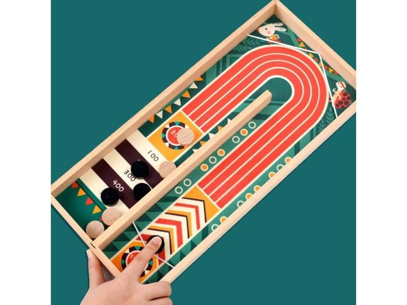 Wood Slingshot Winner Games Table Hockey Game Fast Sling Puck Game Funny Toy Carousel 1
