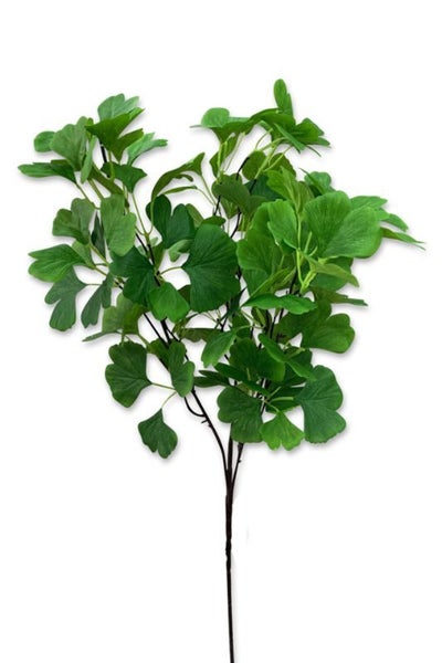 Artificial Ginkgo Leaf Spray - Mid Green - Set of 3 Carousel 1