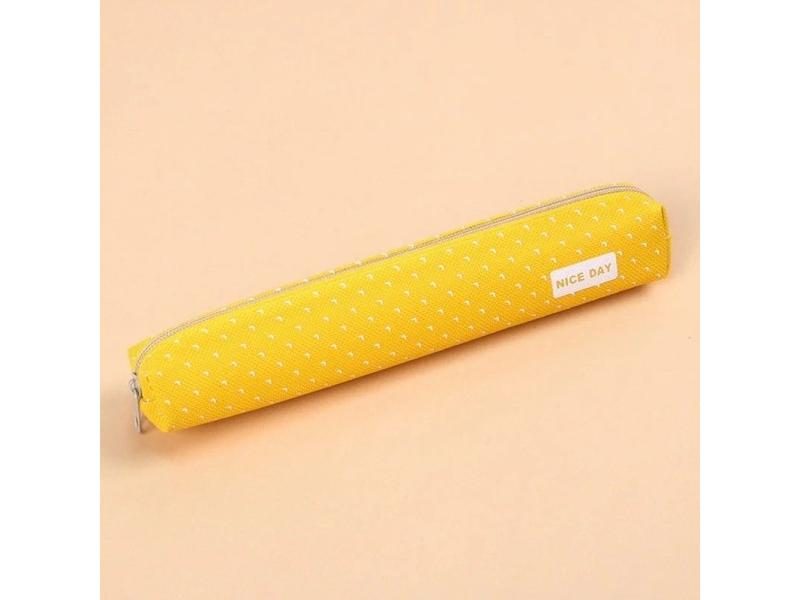 Kawaii Small Fresh Canvas Zipper Pencil Case Kawaii Dot Fashion For Women Carousel 1