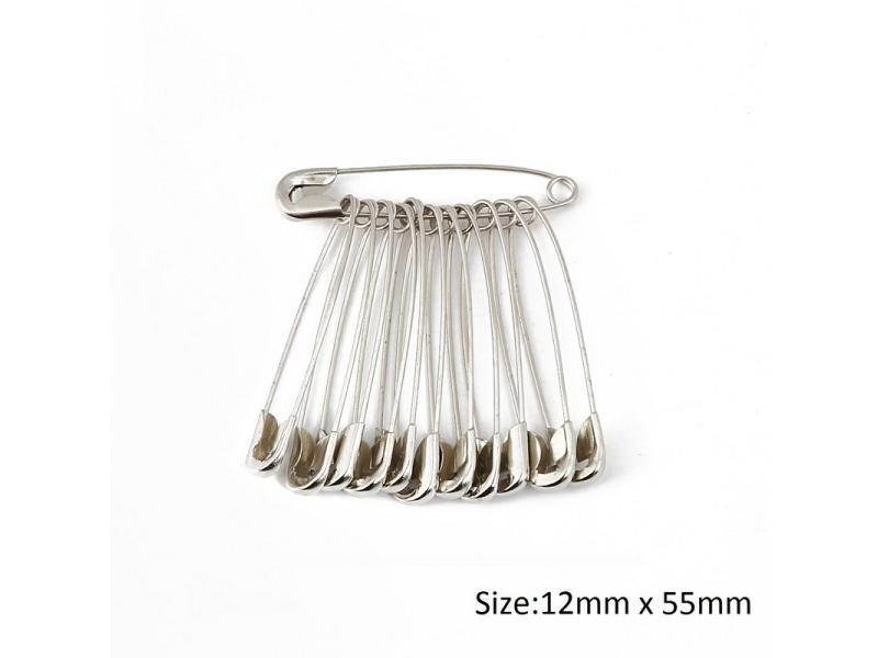 High Quality 50pcs Safety Pins DIY Sewing Tools Accessory Silver Metal Needles Carousel 1
