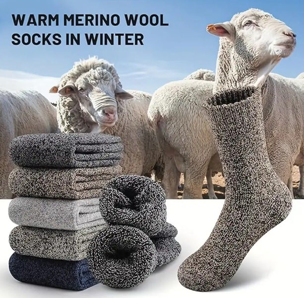 5 x Mens Merino Socks Perfect Fit Technology Breathable - Moisture Wicking 28cm Carousel 1