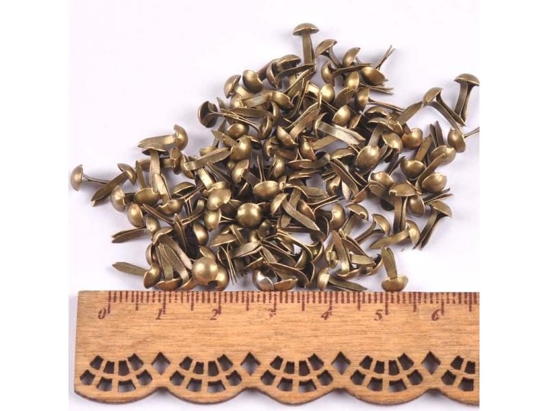 100PCs Mixed Round Vintage Brad Scrapbooking Embellishment Fasteners Metal Carousel 1