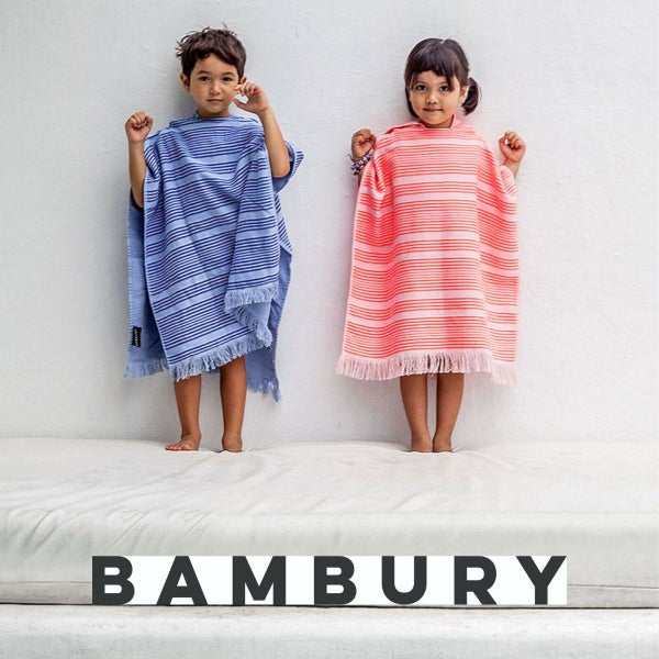 Bambury Kids Boys Poncho Hooded Beach Towels|Quick Drying - Coral Carousel 2