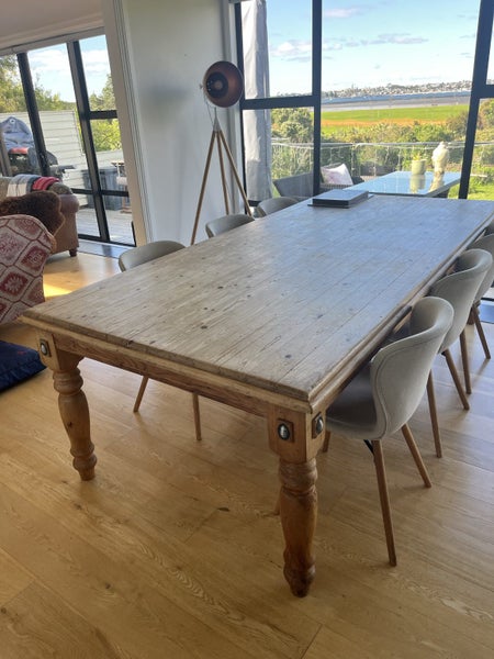 Large Pine Vintage Dining Table63615748944385114