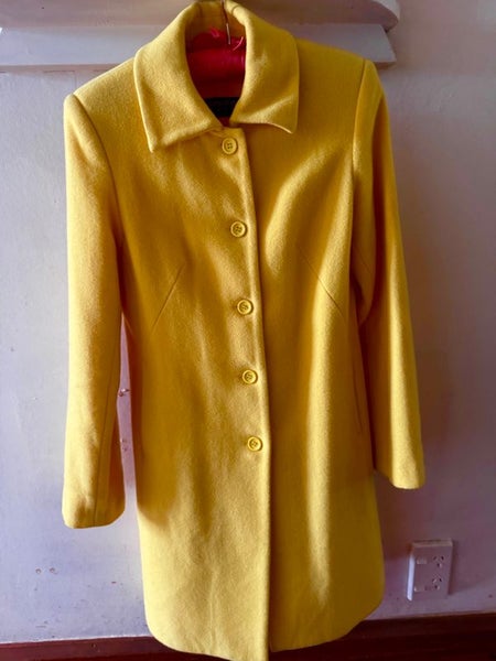 Banana yellow woollen coat636157489154571113