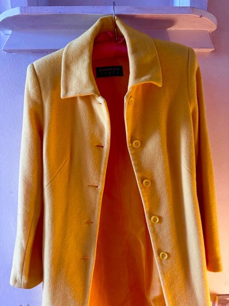 Banana yellow woollen coat63615748915457111
