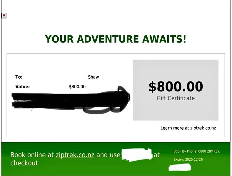 $800 Ziptrek Queenstown Voucher Carousel 2