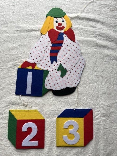 Felt hanging clown (ideal baby shower gift) Carousel 2