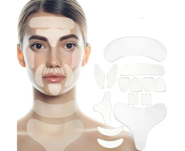 18pc Reusable Silicone Wrinkle Patches For Face Neck And Eyes Carousel 1