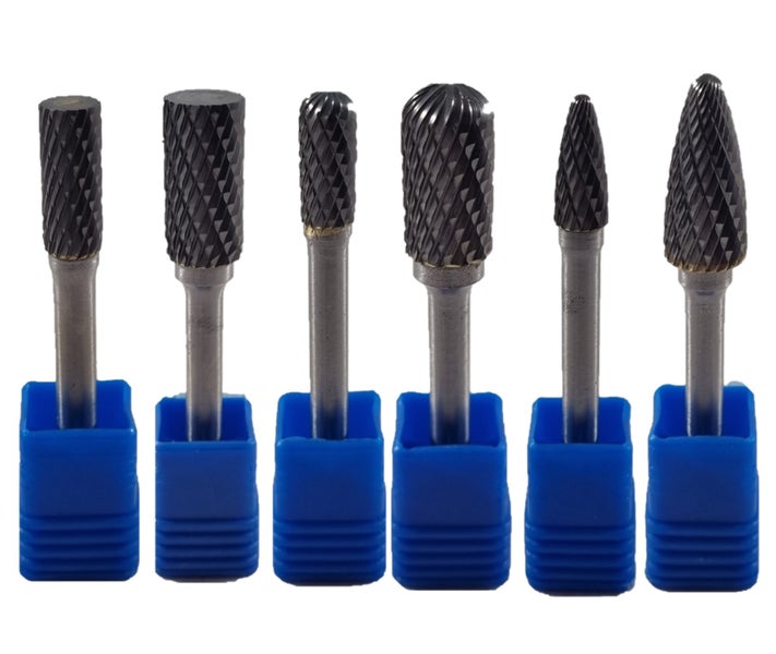 12mm Carbide Burr SA5M Cylindrical Double Cut w/ 6mm Shank Carousel 2