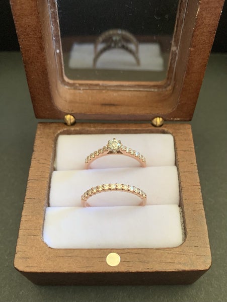 Two Diamond & Rose Gold Rings $4,200 value Carousel 1