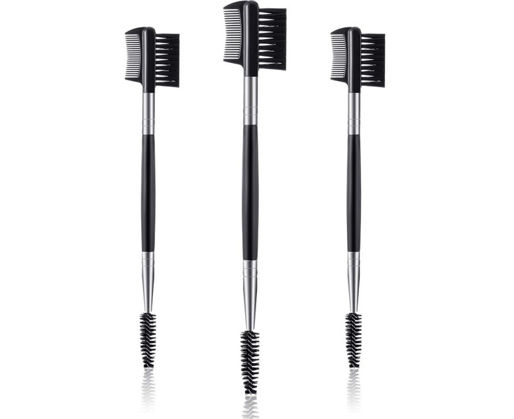 3 Piece Eyebrow Lash Shaper Eyelash Comb and Brow Brush Double Comb Eyebrow B Carousel 1