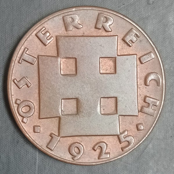 Austria 1925 2 Groschen Coin Carousel 1