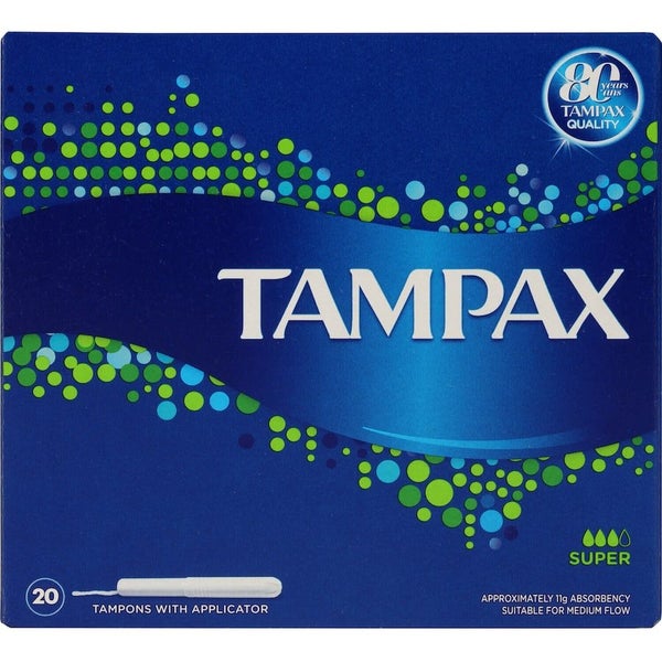 Tampax Super Tampons Medium Flow With Applicator 20pack Carousel 2