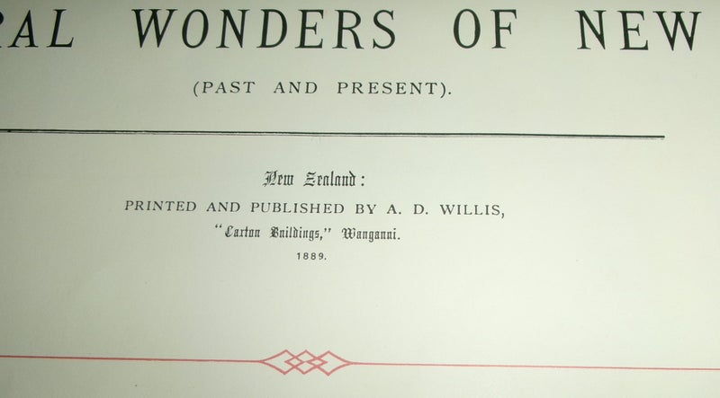 New Zealand Illustrated First Edition 1889 By A.D.Willis, Wanganui, New Zealand Carousel 2