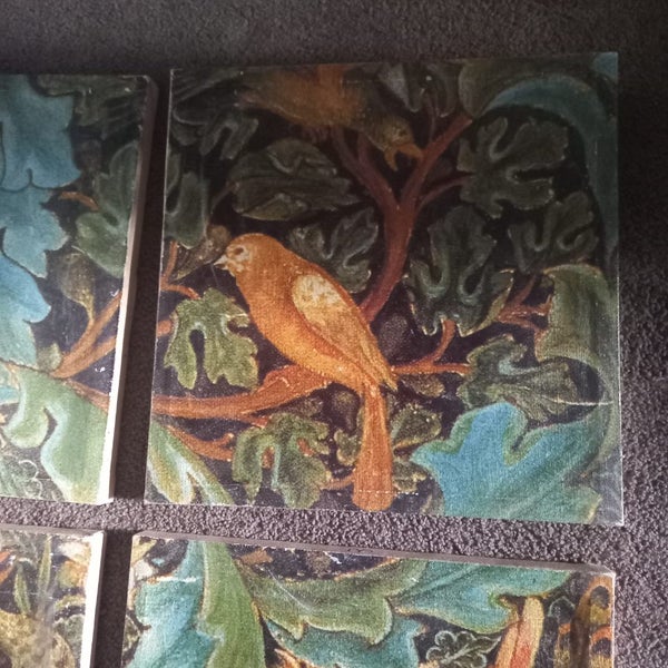 Vintage old cloth type canvas Art of bird 1life Carousel 2