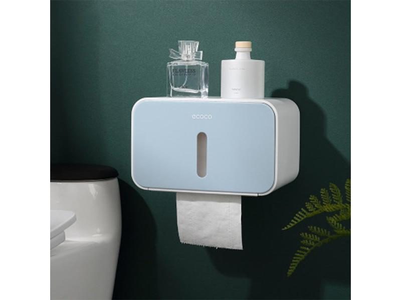 Toilet Paper Holder Towel Wall Mounted Storage Box Bathroom Accessories Tray Carousel 1