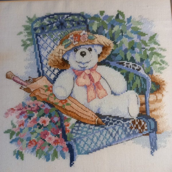 Framed Cross Stitch 400x400mm Carousel 2