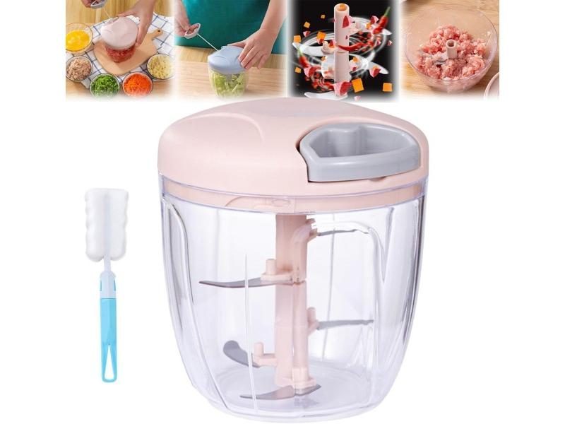 500/900ML Manual Chopper Household Garlic Onion Masher Food Vegetable Quick Carousel 1