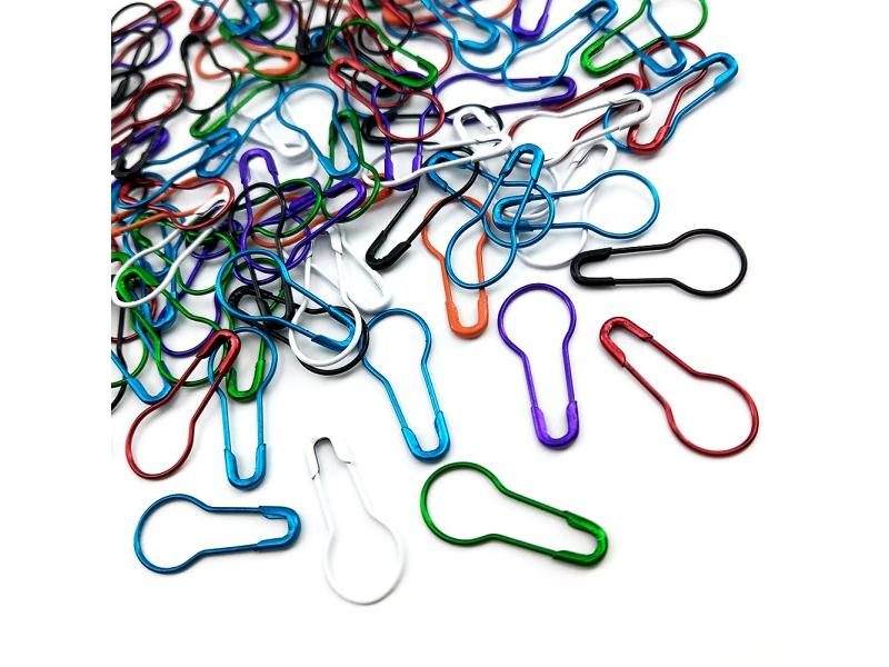 100pcs Colorful Pin Safety Pins Metal Clips Marker Tag Gourd Pins Safe Craft Carousel 1