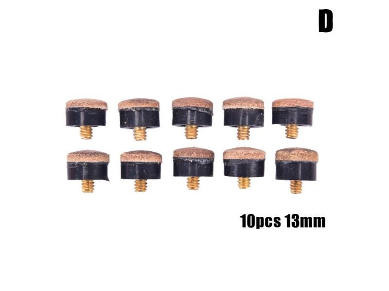 10pcs Screw On Cue Tips For Billiard Pool Cue Stick And Snooker Cue Replacement Carousel 1