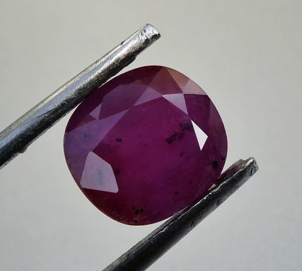$1RE 5.22CT Buy Now $2750 UNHEATED SPLENDID HUGE CUSHION 100% NATURAL RED RUBY Carousel 1