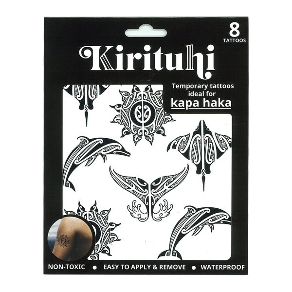 NZ Maori Kapa Haka Temporary Tattoos - ANIMAL 8pc Carousel 1