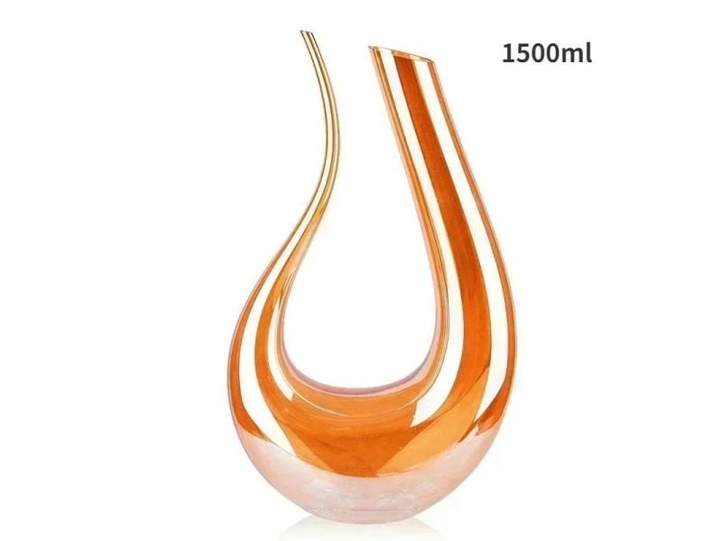 1500ML Crystal U-shaped Harp Swan Decanter Wine Set Carousel 1