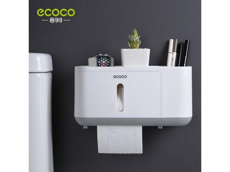 ECOCO Wall Mounted Paper Towel Holder Bathroom Organizer Accessories Carousel 1