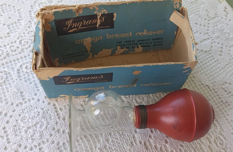 Vintage Boxed Glass & Rubber Breast Pump 1950's Carousel 5