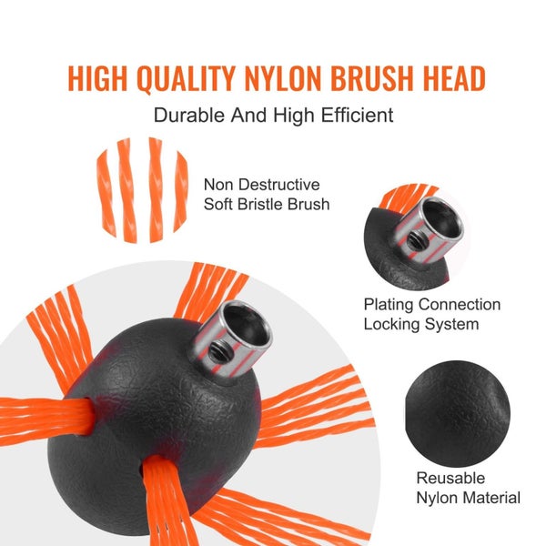 8 M Chimney Sweep Kit W / 8Reinforced Nylon Flexible Rods Ergonomic Chimney C... Carousel 2