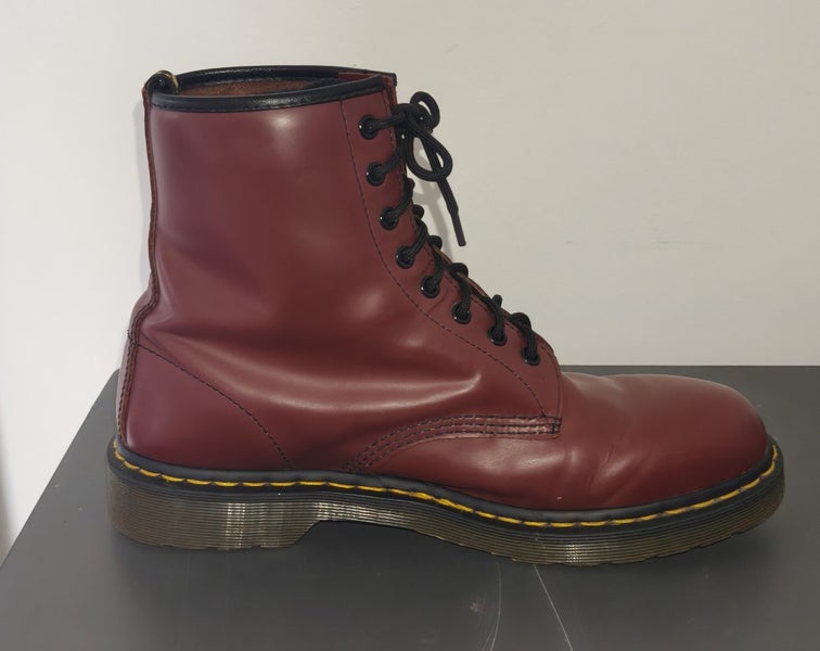 Dr Martens 1450 cherry smooth ankle boots.63615885468417113