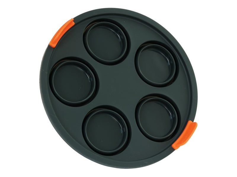 5 Cup Muffin Tray Air Fryer Insert - 21cm Round Collapsible Silicone Carousel 2