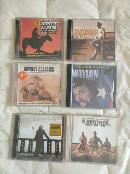 Country Music CDs x7: Willie Nelson, Waylon, O Brother Carousel 1