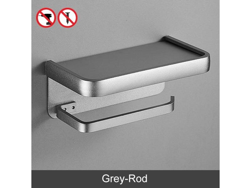 ELLEN Black Toilet Paper Holder Bathroom Storage Shelf Roll Paper Holder EL609 Carousel 1