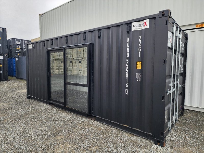 20ft Black Office container ..With new slider.. Christchurch63866629095426114