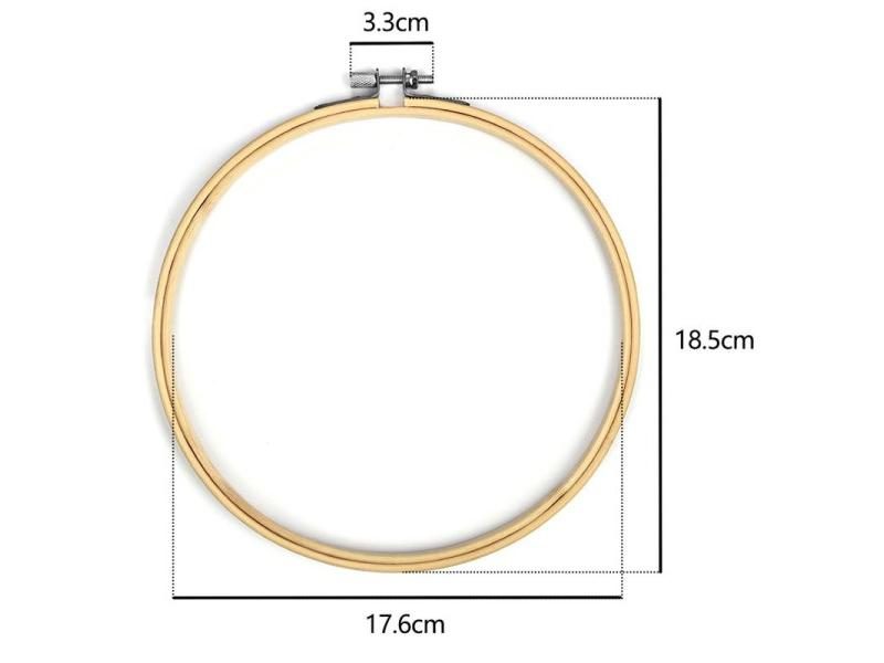 Bamboo Frame Embroidery Hoop Ring DIY Painting Kit Carousel 1