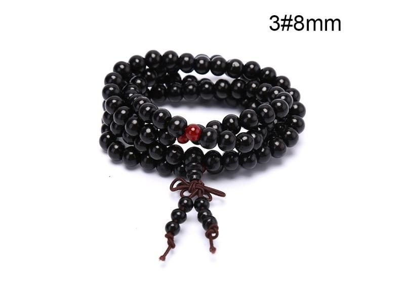Natural Sandalwood Buddhist Rosary Beads Unisex Men's Bracelets Carousel 1