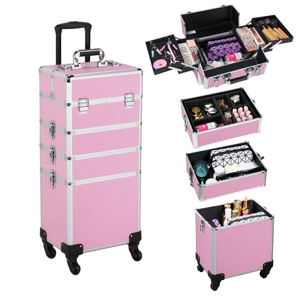 4-In-1 Cosmetic Makeup Cases Trolley Carousel 1