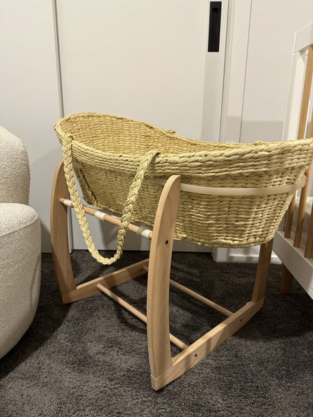 Nature Baby - Moses Basket, Wool Mattress & Rocking Stand (+ Sheets)63615888665601112