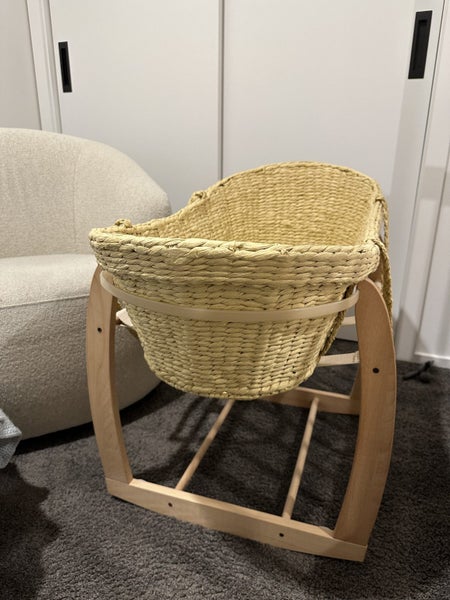 Nature Baby - Moses Basket, Wool Mattress & Rocking Stand (+ Sheets)63615888665601111