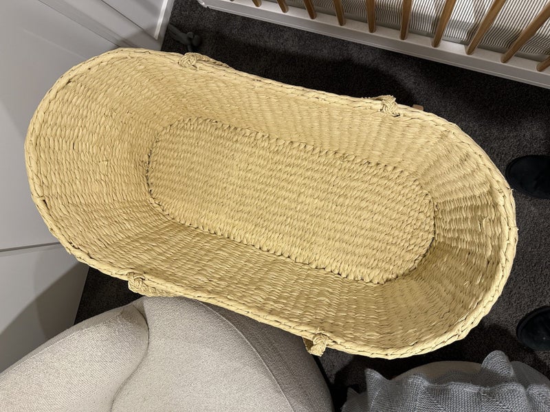 Nature Baby - Moses Basket, Wool Mattress & Rocking Stand (+ Sheets)63615888665601113
