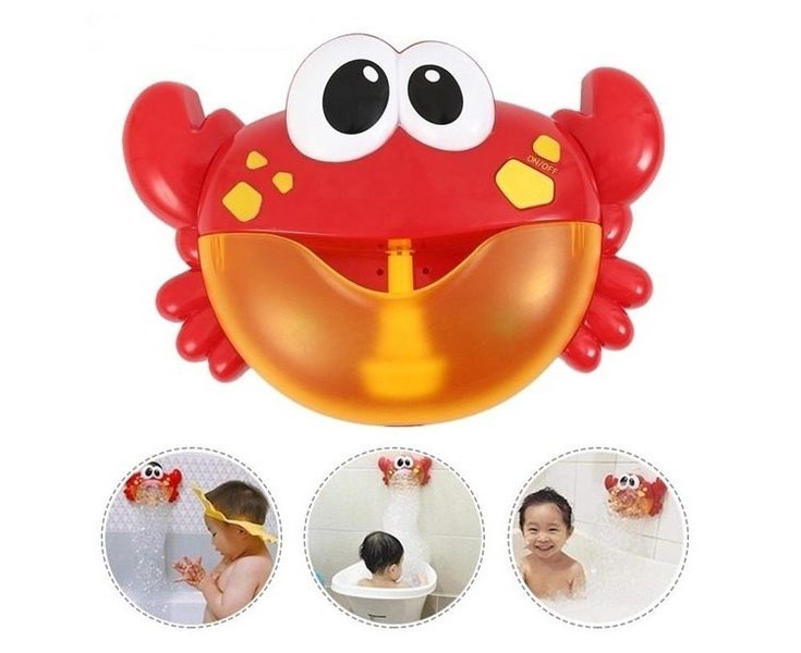 Lovely Electronic Musical Bubble Crab Baby Bath Shower Toys Dreamlike Foam Ma Carousel 1