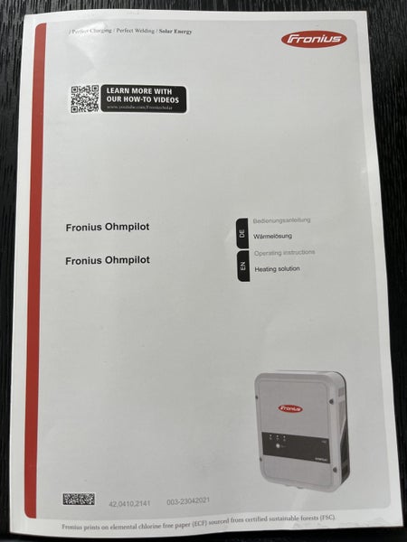 Inverter and Ohmpilot Carousel 2